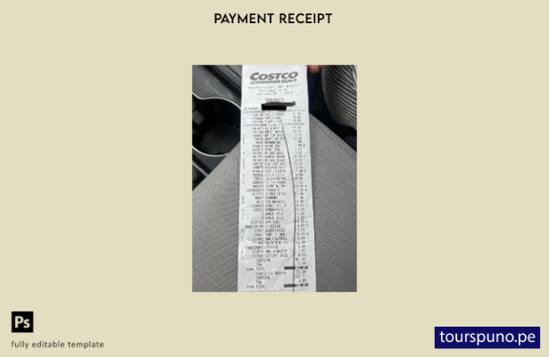 lista para imprimir plantilla de recibo de pago de Costco Wholesale de EE. UU.